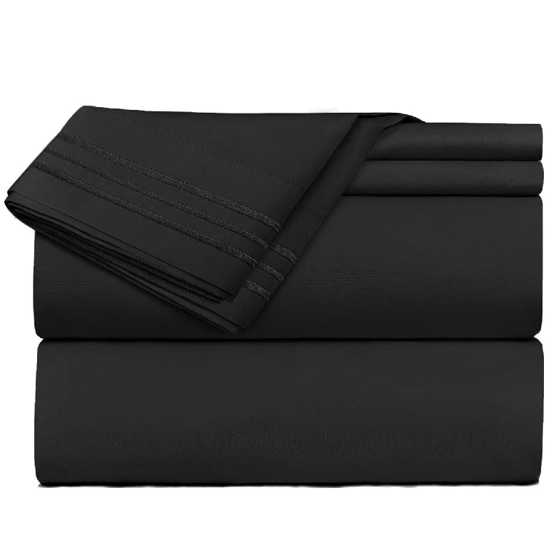 Sheet Sets with Multiple Pillowcase OptionsDouble brushed Microfiber Sheet Set-Queen