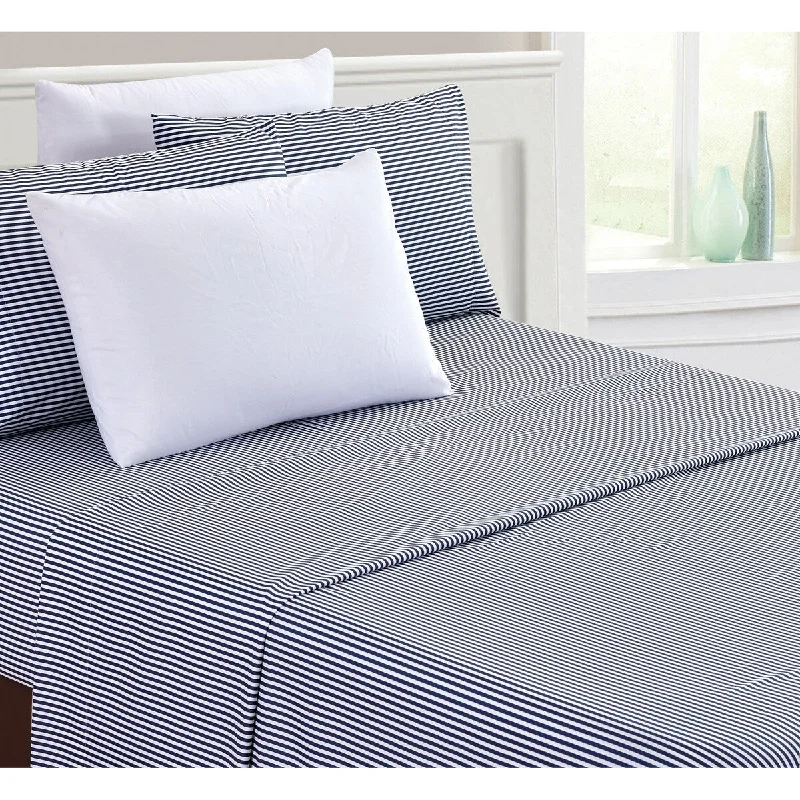 King - Size Sheet Sets with a Decorative Pillow SetTrue Blue Printed Sheet Set - Christopher Knight Collection