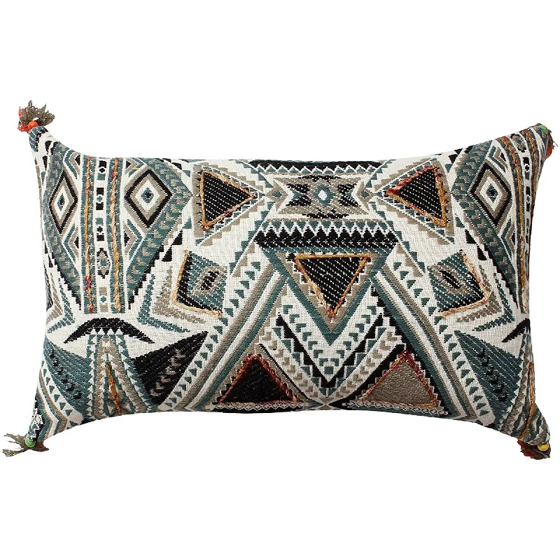 Down Alternative Pillows for Ethical ChoicesBenzara BM219698 12 X 20 `` Cotton Handwoven Cushion Cover with kilim Pattern, Multicolor