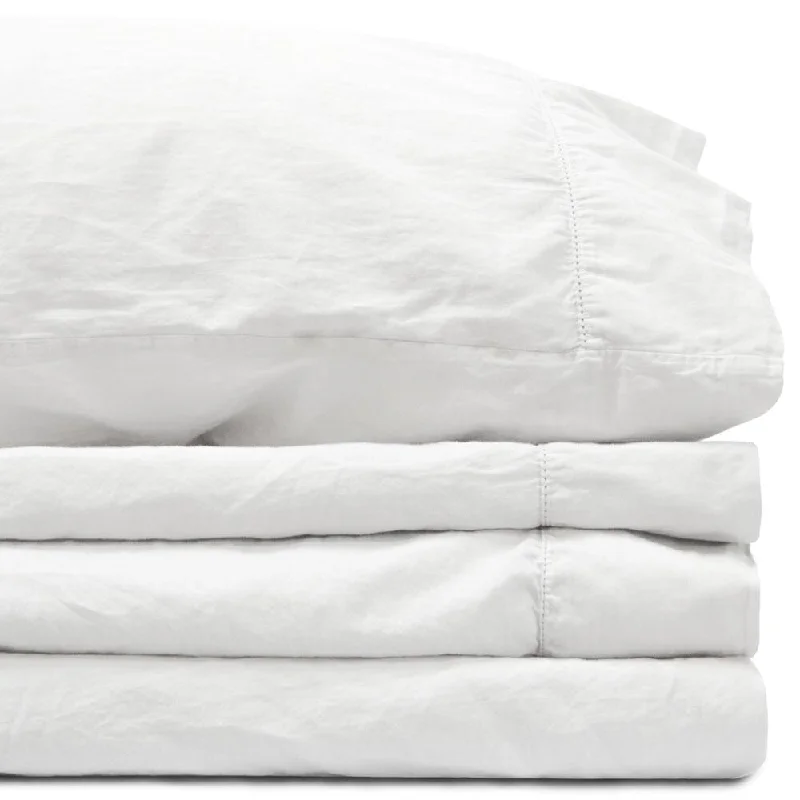 Flat Sheets with a High - Quality Finish for a Luxurious LookCalifornia King White Sateen Sheet Set by Jennifer Adams