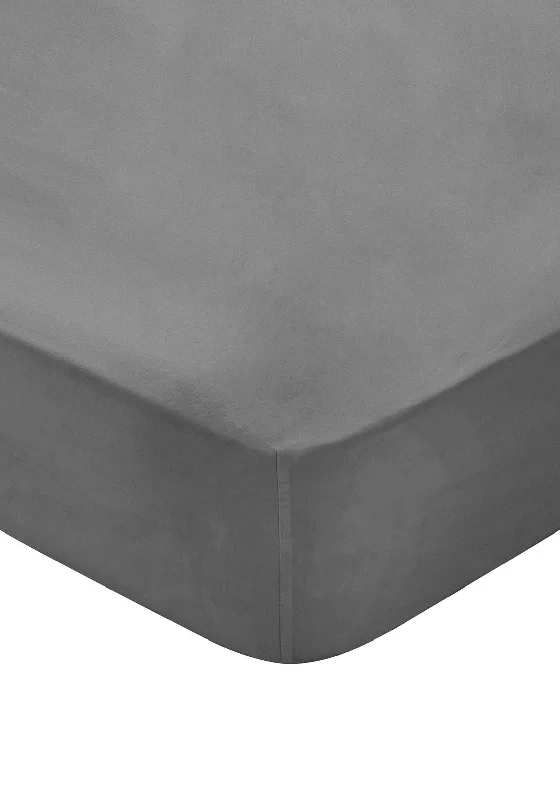 King - Size Sheet Sets with a Decorative Pillow SetBedeck 300 Thread Count Egyptian Cotton King Fitted Bed Sheet, Silver