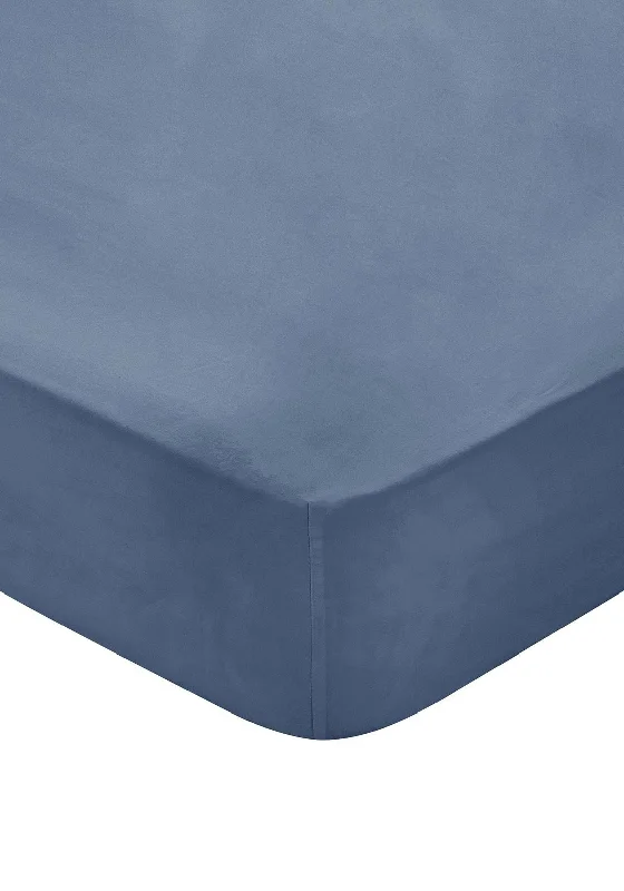 Twin - Size Sheet Sets with a Pillow ProtectorBedeck 300 Thread Count Egyptian Cotton Double Fitted Bed Sheet, Denim