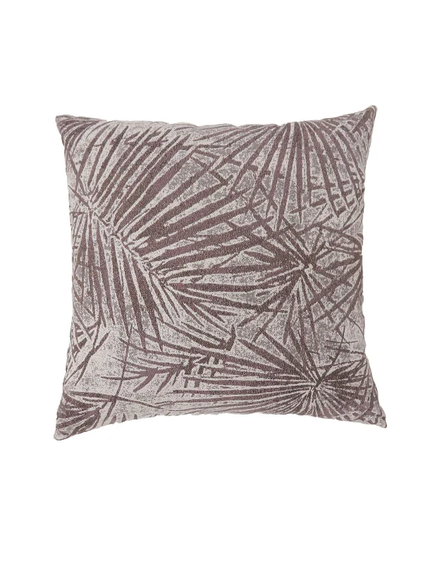 Kids Pillows with Fun DesignsBenzara Contemporary Style Palm Leaves Designed Set of 2 Throw Pillows, Brown