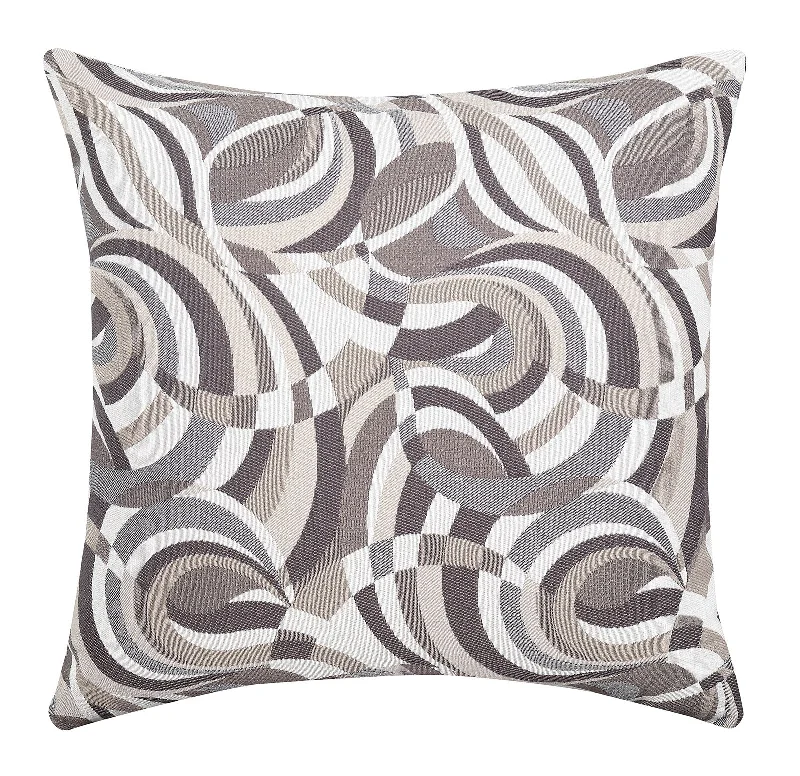 Cotton Pillows for Natural ComfortBenzara Contemporary Style Swirling Pattern Set of 2 Throw Pillows, Multicolor