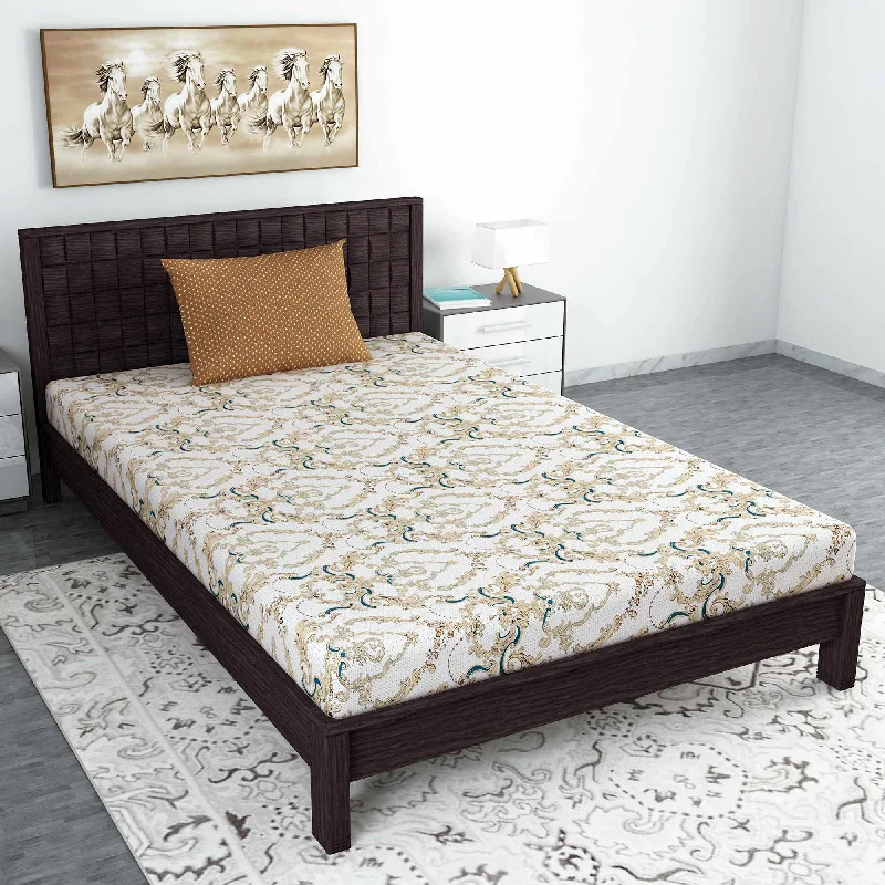 Moisture - Wicking Cotton Sheets for a Dry and Comfortable SleepKalamkari Retro Floral Print Single Bedsheet