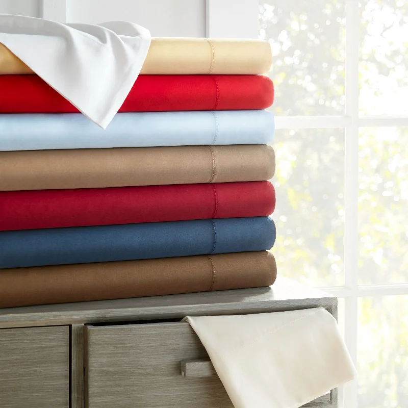 Fitted Sheets with Reinforced Corners for Long - Lasting Use600 Thread Count 100% Egyptian Cotton Solid Sheet Set