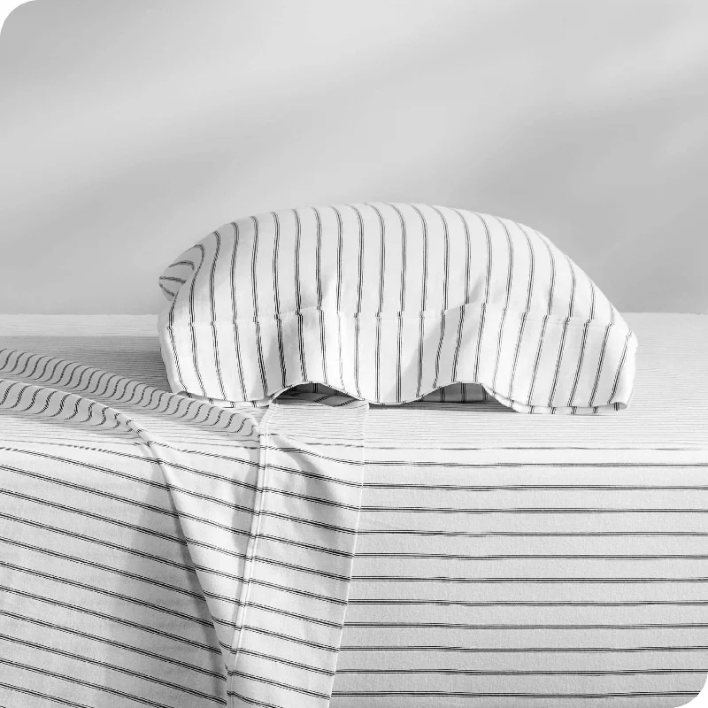 Ticking Stripe - White/Grey