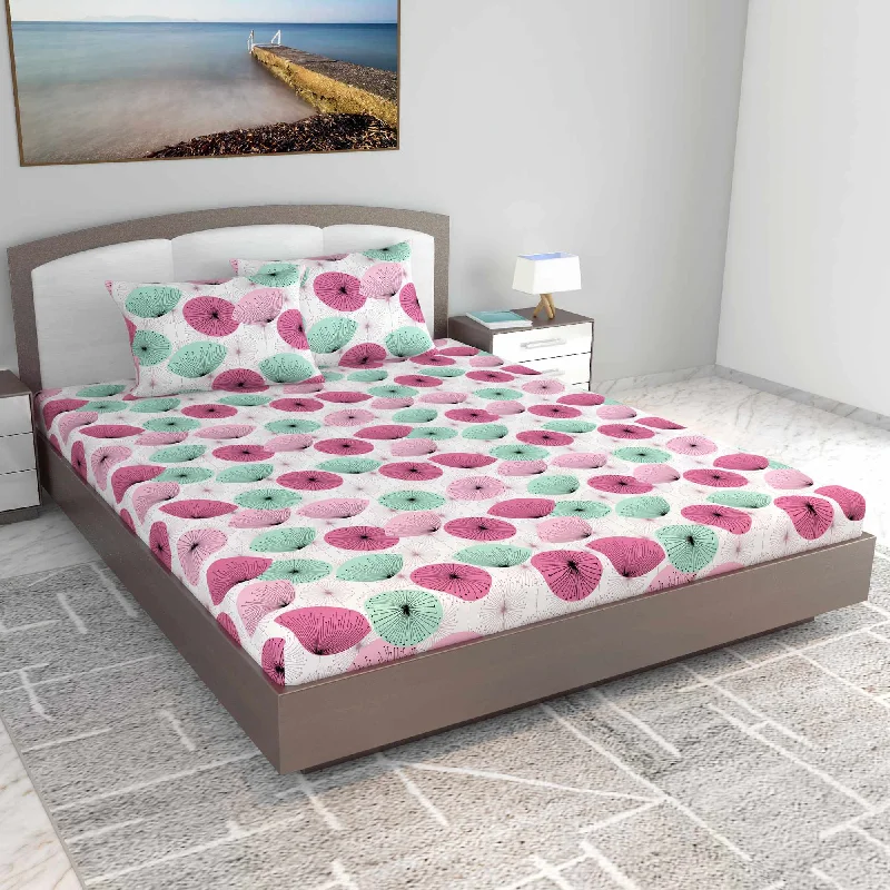 Queen - Size Sheet Sets with a European Pillowcase SetOpal Floral Printed Bedsheet For King Size Bed