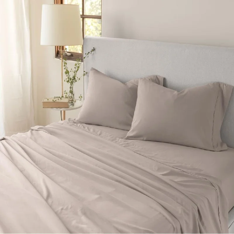 Thermal - Regulating Bamboo Sheets for All - Season ComfortFull Taupe Lux Sheet Set by Jennifer Adams