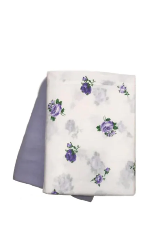 Thermal - Regulating Bamboo Sheets for All - Season ComfortCharlotte Anderson Rosebud Flannel Double Sheet Set, Lilac