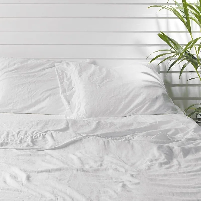 Flat Sheets with a High - Quality Finish for a Luxurious LookKing White Sateen Sheet Set by Jennifer Adams