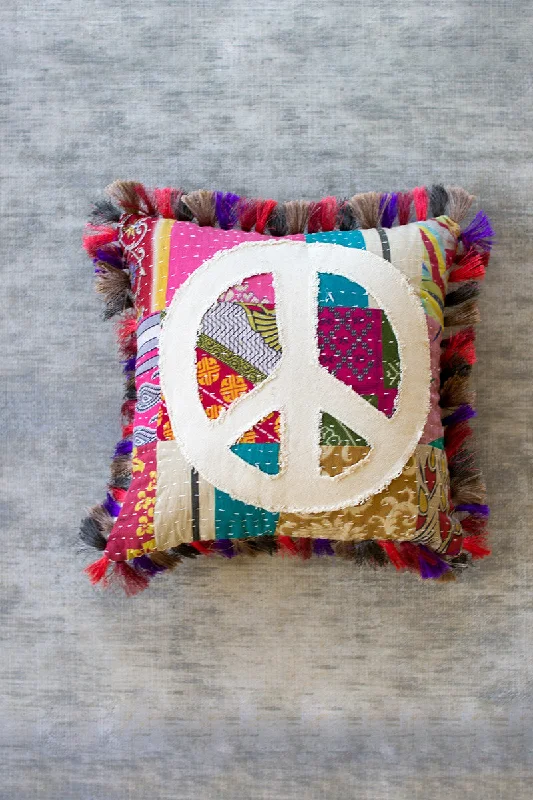 Back Support Pillows for Office ChairsKalalou NRV2252 Peace Kantha Pillow