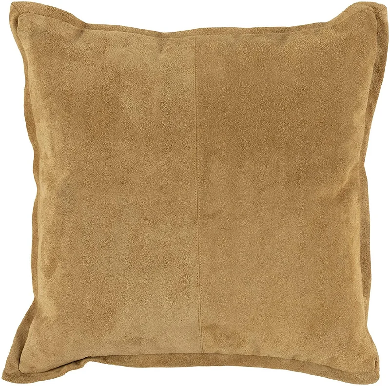 Orthopedic Pillows for Back Pain ReliefBenzara Square Leatherette Throw Pillow with Flanged Edges, Brown