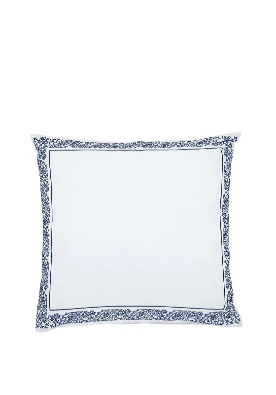 Jersey - Knit Sheets for a Comfortable and Casual BedMorris & Co Acanthus Embroidered Square Pillowcase, Woad