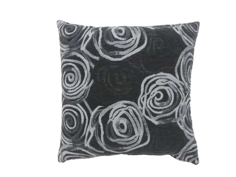 Adjustable Pillows for Customized ComfortBenzara Contemporary Style Irregular Swirly Lines Set of 2 Throw Pillows, Black