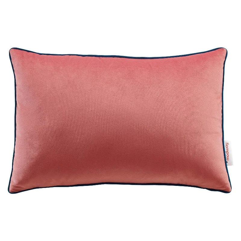 Adjustable Pillows for Customized ComfortModway EEI-4704 Accentuate 18" Lumbar Performance Velvet Throw Pillow