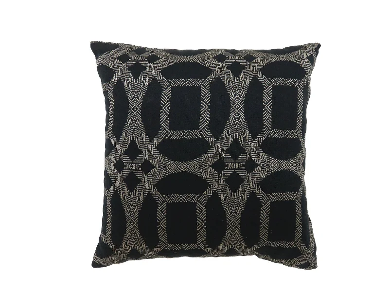 Travel Pillows for Long JourneysBenzara Contemporary Style Set of 2 Pillows with Intriguing Designing, Gray, Black