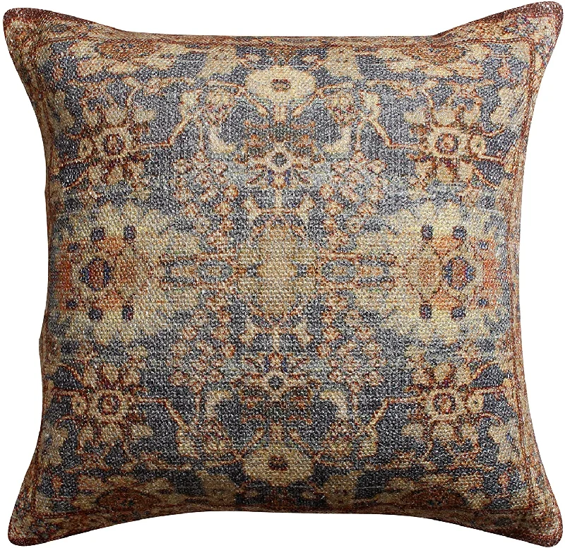 Decorative Pillows for Living Room MakeoverBenzara BM219686 18 X 18 `` Cotton Handwoven Cushion Cover with Kilim Pattern, Multicolor