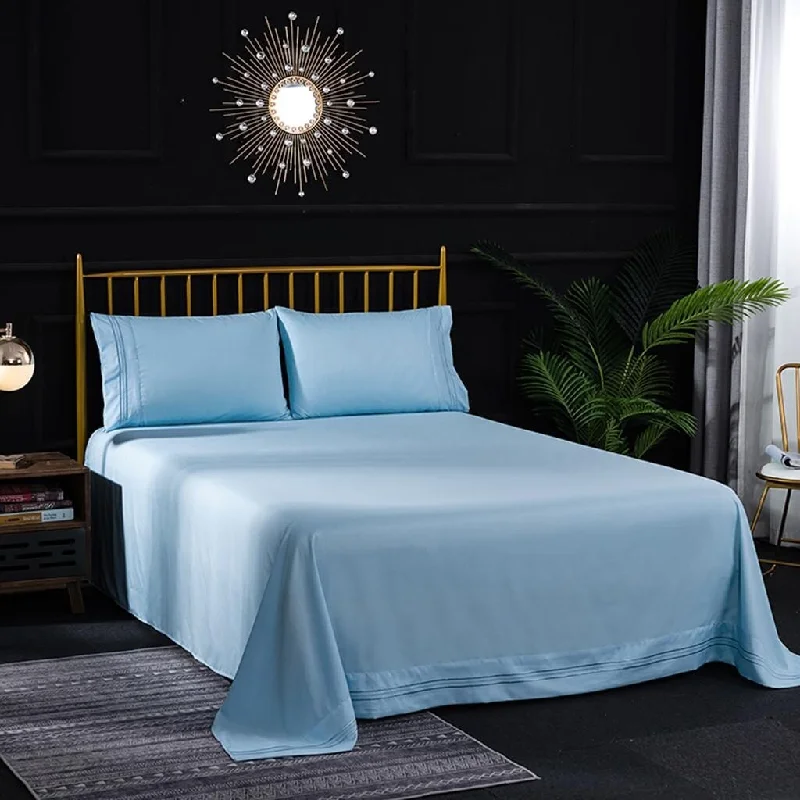 Wrinkle - Free Polyester Sheets for a Low - Maintenance BedBedding 4 Piece Bed Sheet Set Solid Color Comforter Set Made Of Polyester