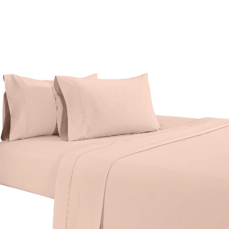 Wrinkle - Free Polyester Sheets for a Low - Maintenance BedMatt 4 Piece Queen Bed Sheet Set, Soft Organic Cotton, Rose Pink