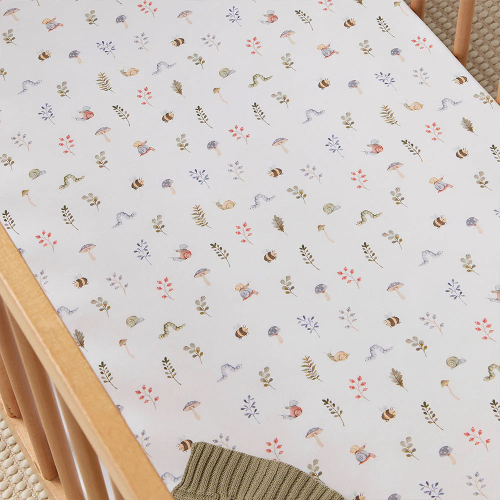 Quilted Cotton Sheets for a Warm and Inviting BedSnuggle Hunny Organic Fitted Jersey Cotton Cot Sheet - Garden Friends