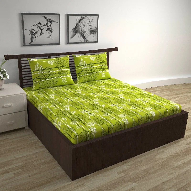 Organic Flannel Sheets for a Natural and Warm SleepLeaflet Double Bed Bedsheet