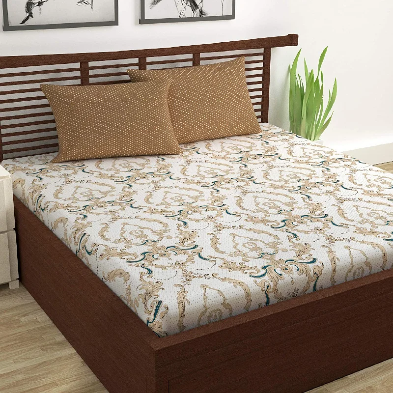 Moisture - Wicking Cotton Sheets for a Dry and Comfortable SleepKalamkari Retro Print Bedsheet For Double Bed