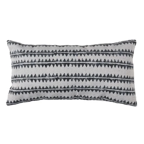 Lumbar Support Pillows for Car SeatsBenzara 12 x 24 Accent Pillow with Sawtooth Stripe, Gray and White