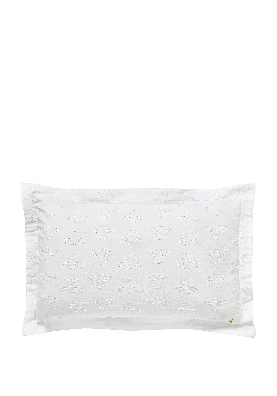 Organic Flannel Sheets for a Natural and Warm SleepJoules Botanical Bee Clipped Pillowcase, Chalk