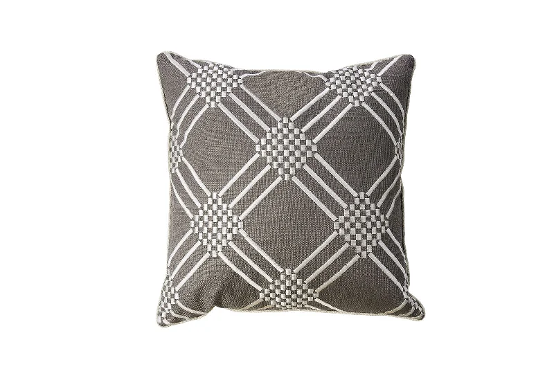 Firm Pillows for Side SleepersBenzara Contemporary Style Set of 2 Throw Pillows with Diamond Patterns, Gun Metal Gray