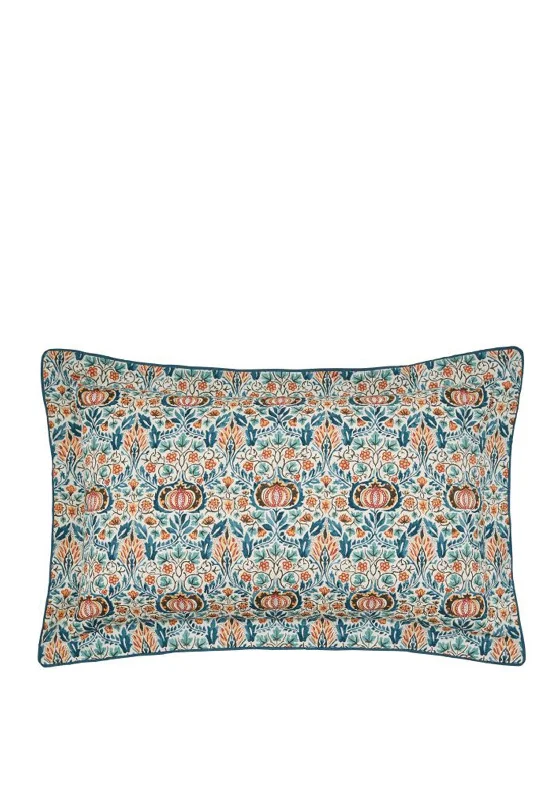 Linen - Cotton Blend Sheets for a Natural and Versatile OptionMorris & Co. Little Chintz Pillowcase, Teal