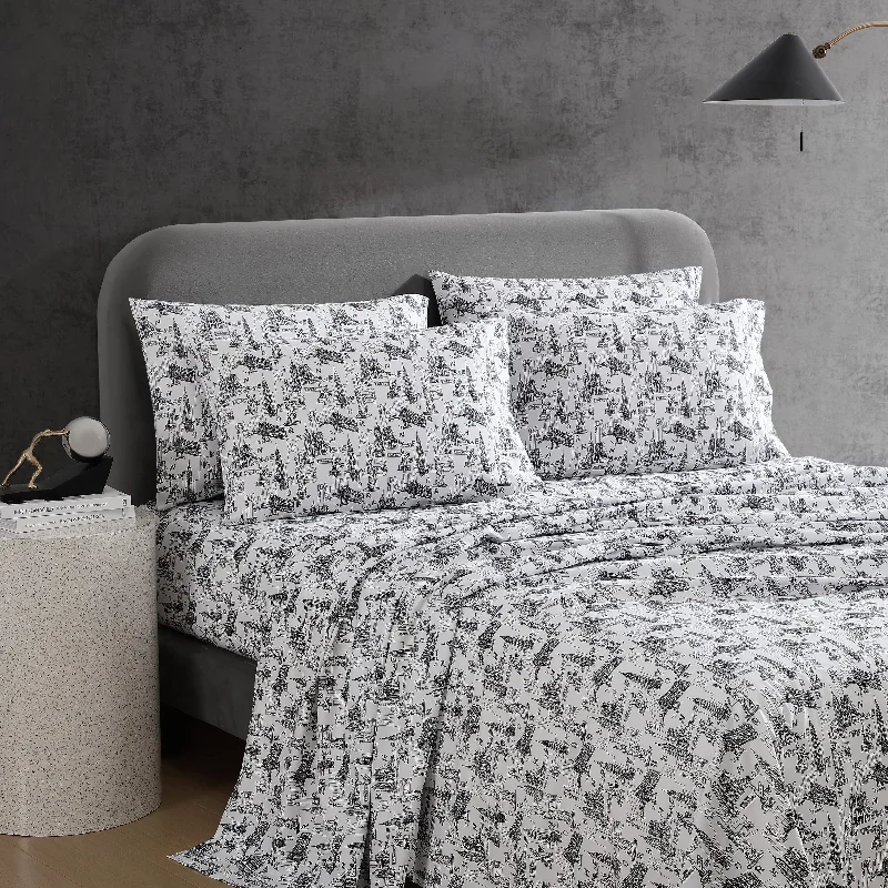 Queen - Size Sheet Sets with a European Pillowcase SetKenneth Cole Printed Cozy Bonus Sheet Sets