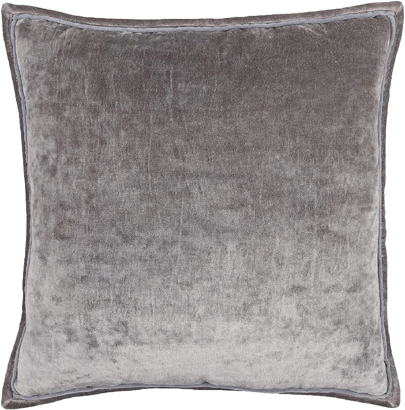 Feather Pillows for a Luxurious SleepBenzara BM228791 Fabric Throw Pillow with Shine and Solid Color Pattern, Gray