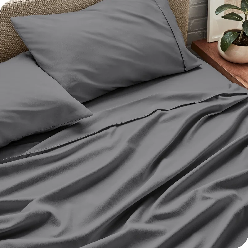 Flat Sheets with a High - Quality Finish for a Luxurious LookMicrofiber Hydro-Brushed Sheet Set - Twin