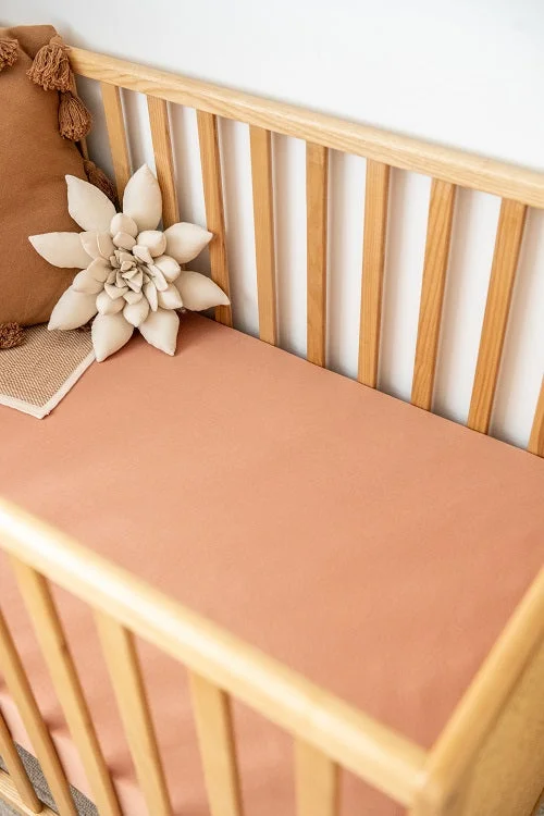 King - Size Sheet Sets with a Decorative Pillow SetKiin Organic Bamboo Cotton Cot Sheet - Blush