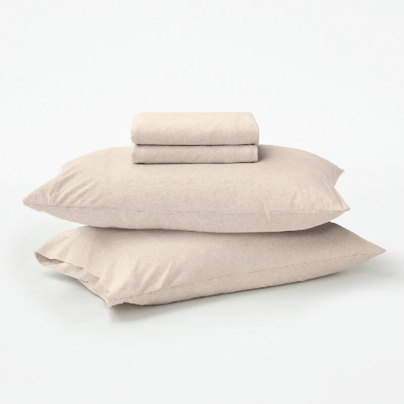 Flat Sheets with a High - Quality Finish for a Luxurious LookTuft & Needle Oatmeal Organic Jersey Sheet Set