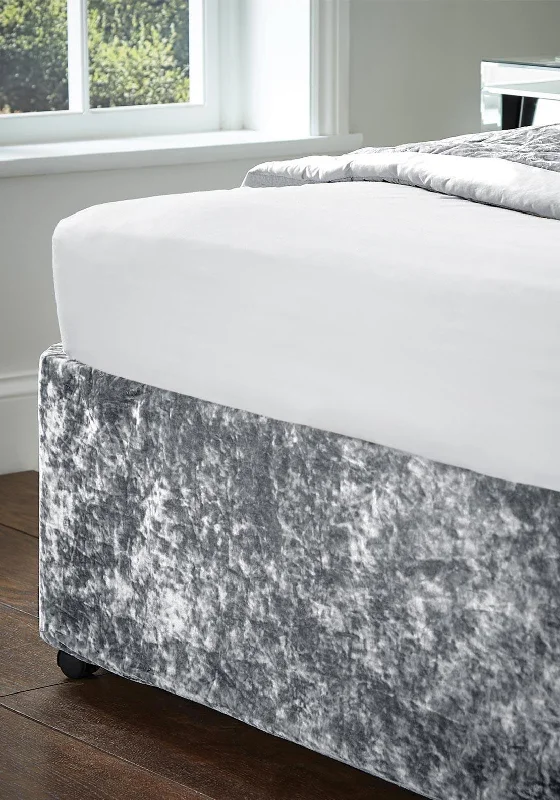 Flat Sheets with a High - Quality Finish for a Luxurious LookCatherine Lansfield Crushed Velvet Base Wrap, Silver