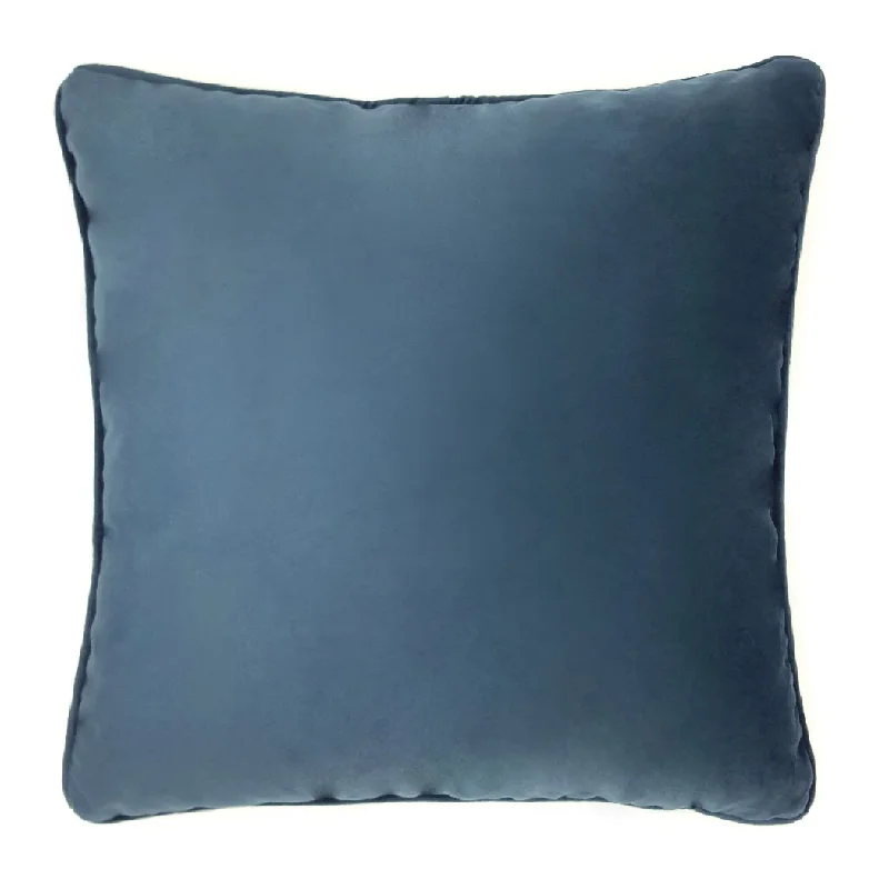 Soft and Fluffy Pillows for Bedroom ComfortCommonWealth Home Fashions Seren Velvet Decorative Pillow 20" x 20" Dark Blue