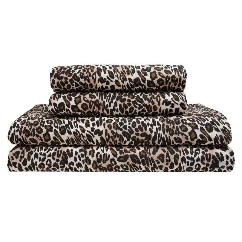 Jersey - Knit Sheets for a Comfortable and Casual BedWhimsical Zara Leopard Print Sheet Set