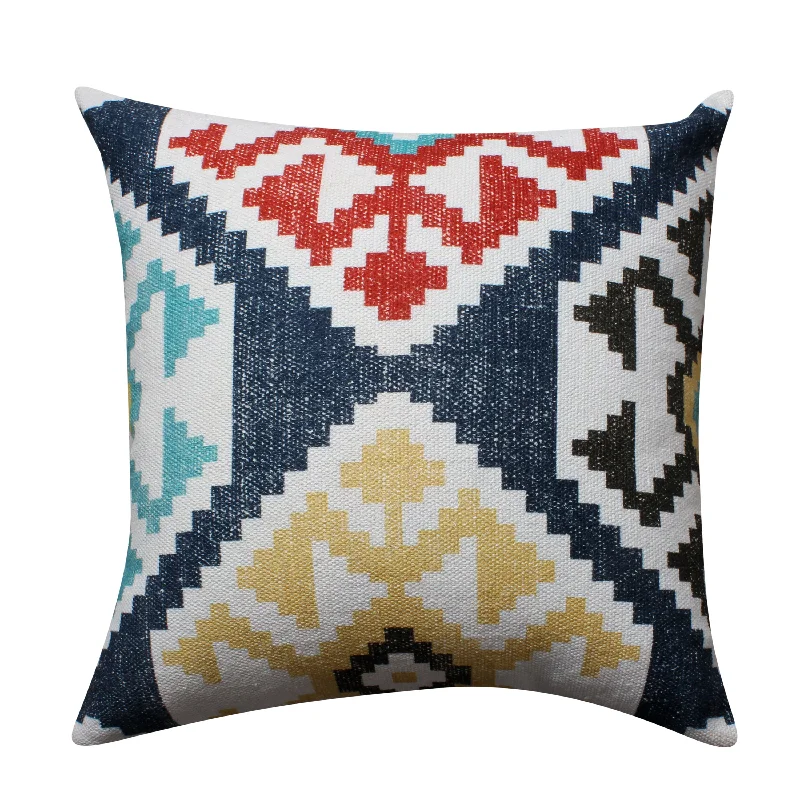 Orthopedic Pillows for Back Pain ReliefBenzara BM221674 24 x 24 Kilim Printed Handwoven Cotton Accent Pillow, Multicolor