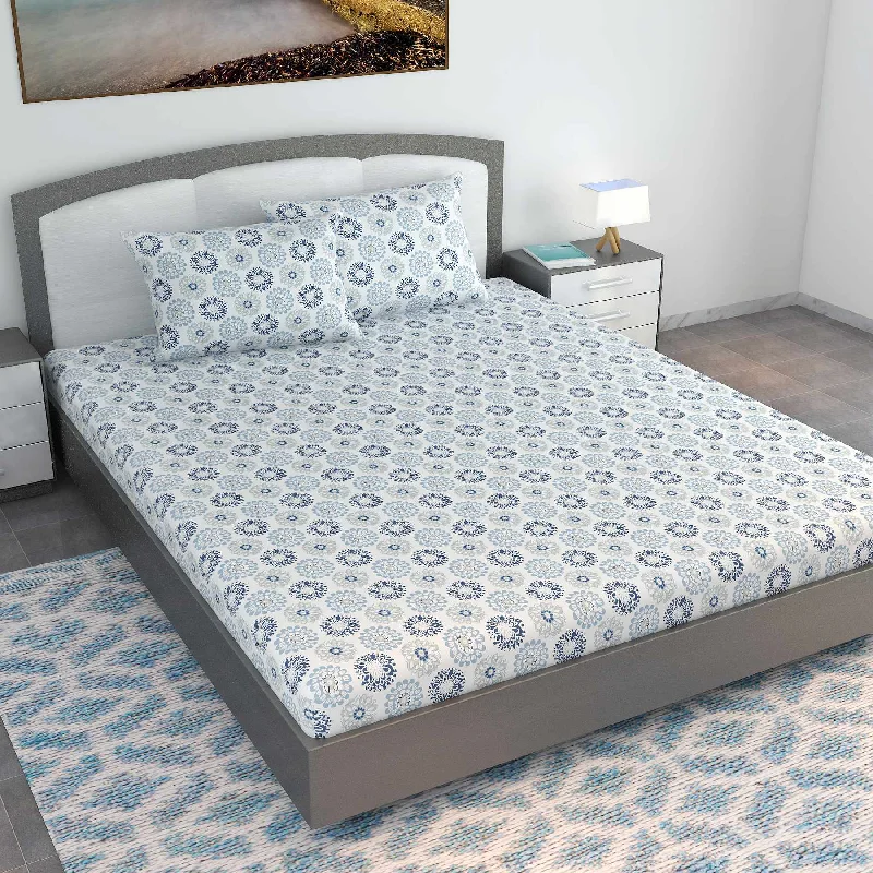 Anti - Pill Microfiber Sheets for a Smooth AppearanceDahlia Print Bedsheet For King Size Bed