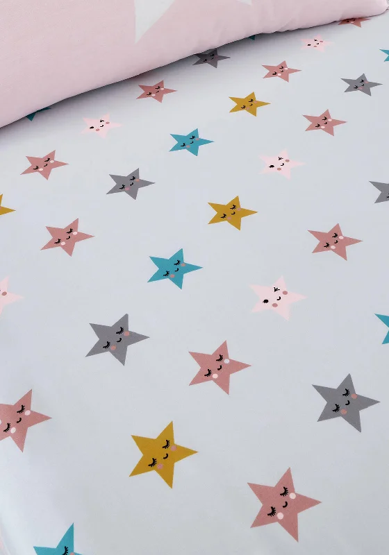 Polyester - Cotton Blend Sheets for Durability and ComfortCosatto Kids Happy Stars Single Fitted Sheet