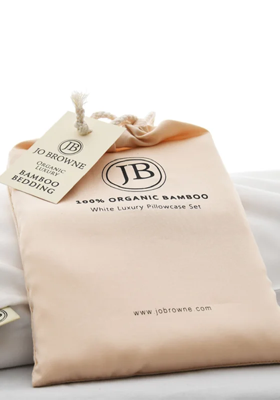 Quilted Cotton Sheets for a Warm and Inviting BedJo Browne Luxury Bamboo Pillowcase Set, White