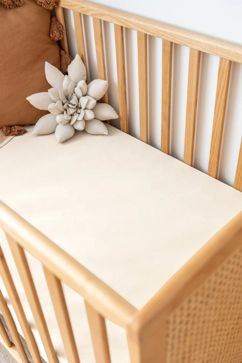 Polyester - Cotton Blend Sheets for Durability and ComfortKiin Organic Bamboo Cotton Cot Sheet - Ivory