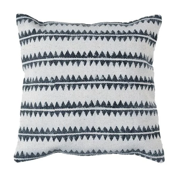 Adjustable Pillows for Customized ComfortBenzara 16 x 16 Accent Pillow with Sawtooth Stripe, Gray and White