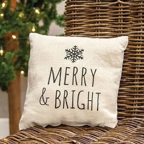 Merry & Bright Natural Pillow