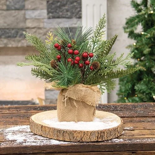 Mixed Greenery Christmas Arrangement