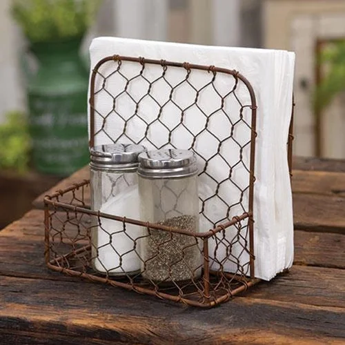 Rusty Galvanized Napkin Holder