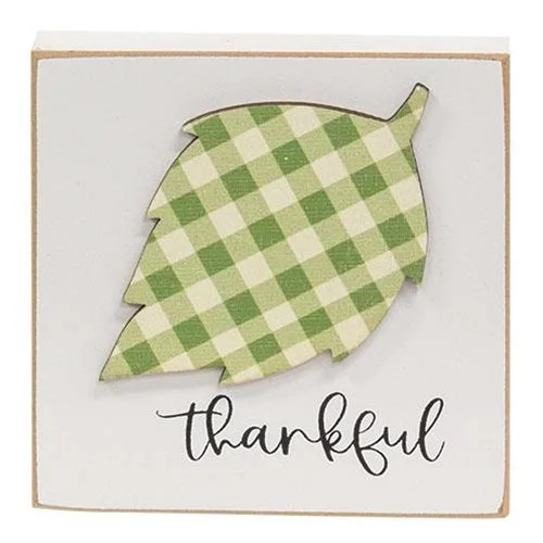 Thankful Plaid Leaf Block