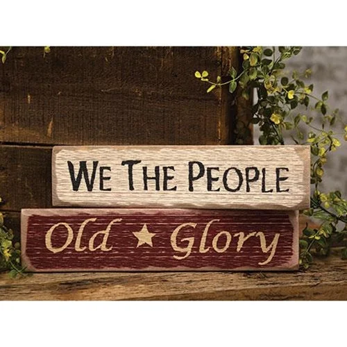 We the People Distressed Barnwood Sign